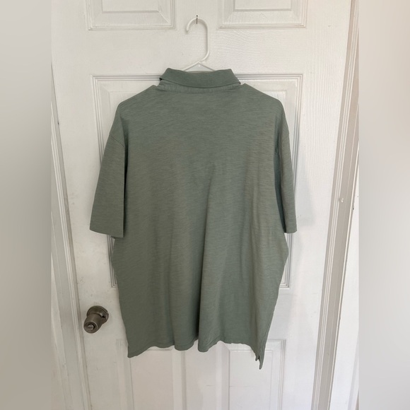 Vince Polo Shirt Mens Sz XXL Green Classic Slub Short Sleeve Casual 100% Cotton - Picture 3 of 6